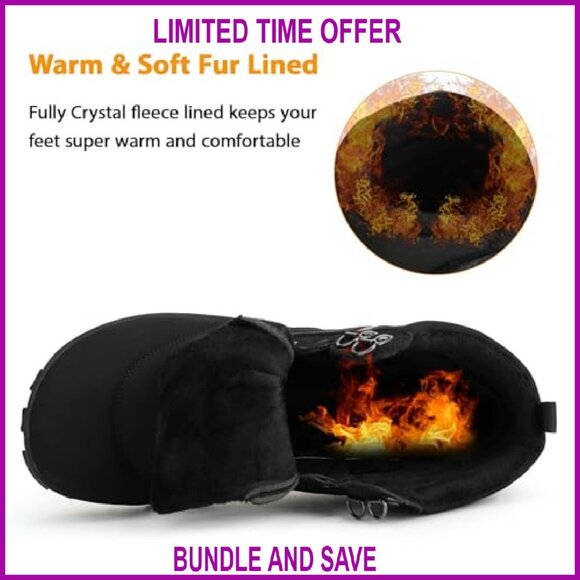 Winter Barefoot Boots Wide Toe Box Zero Drop Sole Water Resistant Ankle Booties - Picture 3 of 8